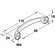 Hafele Handle, Zinc, Capital Collection, Brushed nickel 96 mm CTC, Item# 491.46.251, 49146251, 491-46-251