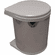 Hafele Side Panel/Door Mounted Waste Bin, Side Panel/Door Mounted, Installation behind hinged doors, Housing: stainless steel, polished; Lid: white, Item# 502.12.023, 50212023, 502-12-023