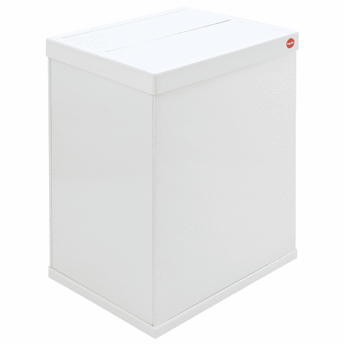 Hafele Free Standing Waste Bin, Hailo Snap-top, white, capacity: 44 qt., Item# 502.30.718, 50230718, 502-30-718