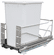 Hafele Waste Bin Pull-Out, Kessebhmer Single Bottom Mount, Chrome, 52 qt, Item# 502.56.222, 50256222, 502-56-222