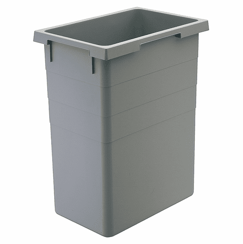 Hafele 38 Liter Replacement Waste Bin, for Hailo Euro and Easy Cargo Pull Out Units, Plastic, Light gray, Item# 502.73.992, 50273992, 502-73-992