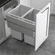 Hafele Waste Bin Pull-Out, Hailo US Cargo 18 FL (Full Access), Dark silver gray, Item# 502.77.532, 50277532, 502-77-532