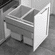 Hafele Waste Bin Pull-Out, Hailo US Cargo 21 FL (Full Access), Dark silver gray, Item# 502.77.533, 50277533, 502-77-533