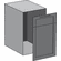Hafele Waste Bin Pull-Out, Hailo US Cargo 21 FL (Full Access), Dark silver gray, Item# 502.77.533, 50277533, 502-77-533