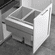 Hafele Waste Bin Pull-Out, Hailo US Cargo 24 FL (Full Access), Dark silver gray, Item# 502.77.534, 50277534, 502-77-534