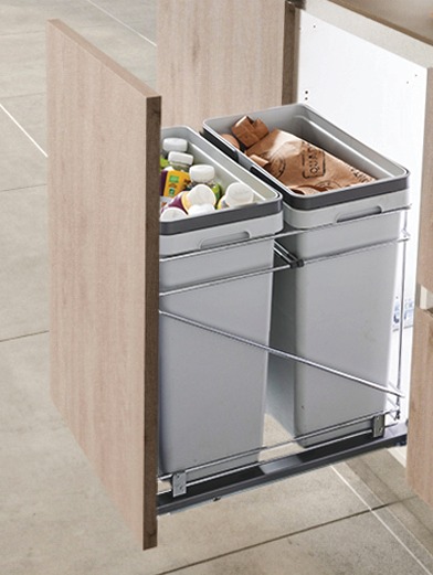 倉俣史朗　室内 1/NO.205 室内1/NO.409 FP 1989/11 Hafele Waste Bin Pull-Out, Salice, Double for 18