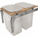 Hafele Waste Bin Pull-Out, KV Wood Frame Side Mount, Double, Depth is 22 1/2", (W x H) 457 x 445 mm, Item# 503.12.749, 50312749, 503-12-749