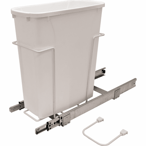 Hafele Waste Bin Pull-Out, KV Bottom Mount, Single, Ball Bearing Precision Slide with Overtravel, 35 qt., Item# 503.12.777, 50312777, 503-12-777