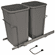 Hafele Waste Bin Pull-Out, KV Bottom Mount, Double, Ball Bearing Slide with Overtravel and Soft-Close, Frosted nickel, 2 x 27 qt., Item# 503.13.554, 50313554, 503-13-554