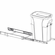 Hafele Waste Bin Pull-Out, KV Bottom Mount, Single, Ball Bearing Slide with Overtravel and Soft-Close, White, 35 qt., Item# 503.13.741, 50313741, 503-13-741