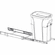 Hafele Waste Bin Pull-Out, KV Bottom Mount, Single, Ball Bearing Slide with Overtravel and Soft-Close, White, 50 qt., Item# 503.13.744, 50313744, 503-13-744