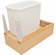 Hafele Waste Bin Pull-Out, KV Wood Frame, Bottom Mount, Single, Depth is 22 3/8", 50 qt., Item# 503.14.773, 50314773, 503-14-773