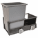 Hafele Waste Bin Pull-Out, Hfele Matrix, Single, Gray, Item# 503.15.529, 50315529, 503-15-529
