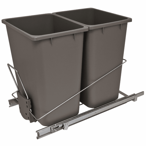 Hafele Wire Waste Bin System, Double Bin, Soft close ball bearing slides, Item# 503.88.971, 50388971, 503-88-971