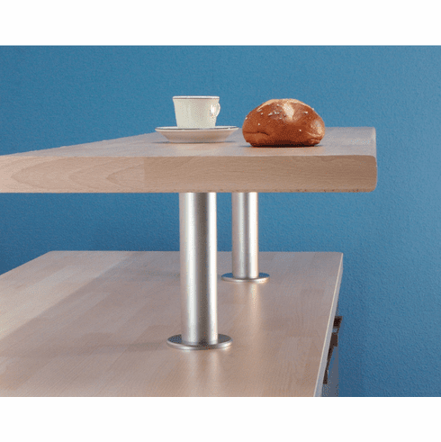 Hafele Countertop Support, Round, Stainless Steel Effect, Item# 505.24.003, 50524003, 505-24-003