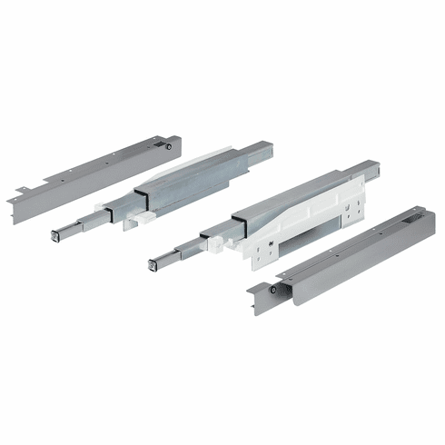 Hafele Pull-Out Table Fitting, Top Flex, Without worktop, extension length: 810 mm, internal cabinet depth: ?500 mm, Item# 505.70.200, 50570200, 505-70-200