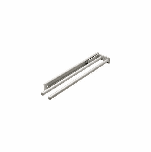 Hafele Towel Rack Pull-Out, 2 Bar, Extendable, Anodized silver, Item# 510.54.921, 51054921, 510-54-921