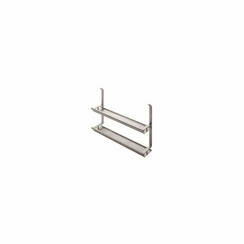 Hafele Spice Rack, Backsplash Railing System, 2 tiers, stainless steel effect, Item# 521.61.625, 52161625, 521-61-625