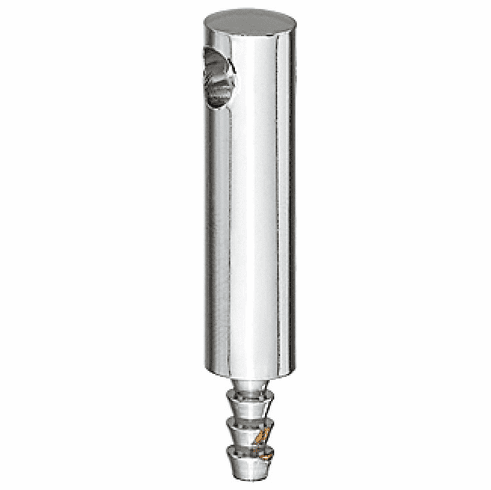 Hafele Gallery rail post, zinc alloy, gallery rail, straight, For press fitting, chrome plated polished, end piece, Item# 522.17.244, 52217244, 522-17-244