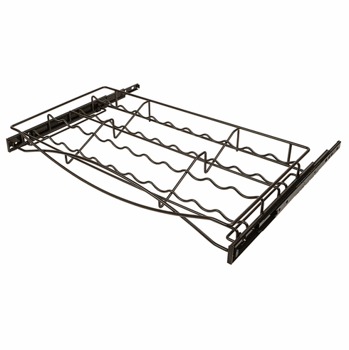 Hafele Pull-out Spice Tray, with Full Extension Slides, For interior cabinet width: (24") 610 mm; Stores 22 spices; black, Item# 540.50.307, 54050307, 540-50-307