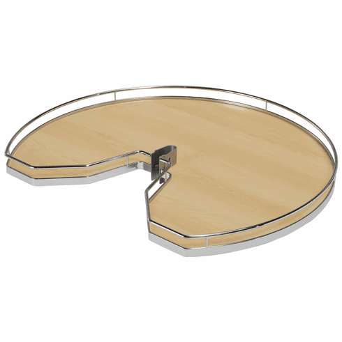 Hafele Kidney Shaped Wood Shelf, for Revo, Maple/Champagne, Item# 541.06.158, 54106158, 541-06-158
