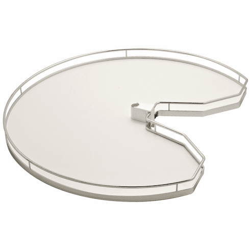 Hafele Kidney Shaped Wood Shelf, for Revo, White/Chrome, Item# 541.06.758, 54106758, 541-06-758