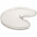 Hafele Kidney Shaped Wood Shelf, for Revo, White/Chrome, Item# 541.06.758, 54106758, 541-06-758