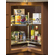 Hafele Super Susan, 3/4 Round Pie-Cut Revolving Shelf, Champagne/maple, Ø28", Item# 541.11.852, 54111852, 541-11-852