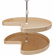 Hafele Pole Mounted Revolving Shelf, Kidney Shaped, Two-Shelf, 28", Item# 542.58.132, 54258132, 542-58-132