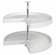 Hafele Lazy Susan Set, Kidney Shaped, Plastic, Two-Tray, 18", white, 1 set, Item# 542.94.701, 54294701, 542-94-701