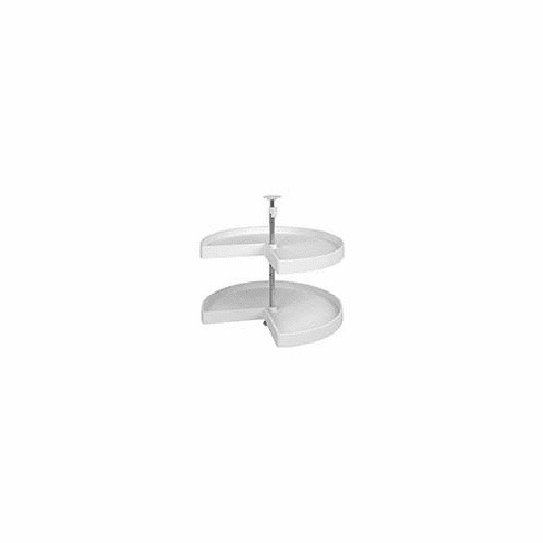 Hafele Lazy Susan Set, Kidney Shaped, Plastic, Two-Tray, 32", white, 1 set, Item# 542.94.705, 54294705, 542-94-705
