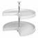 Hafele Lazy Susan Set, Kidney Shaped, Plastic, Two-Tray, 32", white, 1 set, Item# 542.94.705, 54294705, 542-94-705