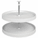 Hafele Lazy Susan Set, Full Circle, Plastic, Two-Tray, 24", white; 1 set, Item# 542.96.702, 54296702, 542-96-702