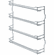 Hafele Spice Rack, Four Shelf, Steel, Chrome, W x H: 244 x 395 (9 5/8 x 15 9/16"), Item# 543.19.260, 54319260, 543-19-260