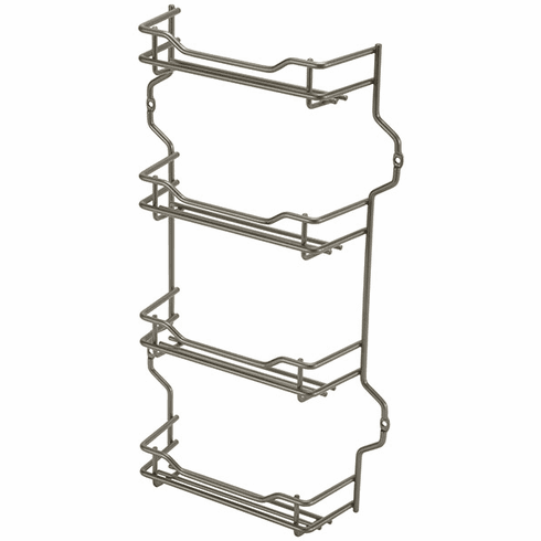 Hafele Spice Rack, Four Shelf, Steel, Champagne, W x H: 244 x 395 (9 5/8 x 15 9/16"), Item# 543.19.860, 54319860, 543-19-860