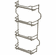 Hafele Spice Rack, Four Shelf, Steel, Champagne, W x H: 244 x 395 (9 5/8 x 15 9/16"), Item# 543.19.860, 54319860, 543-19-860