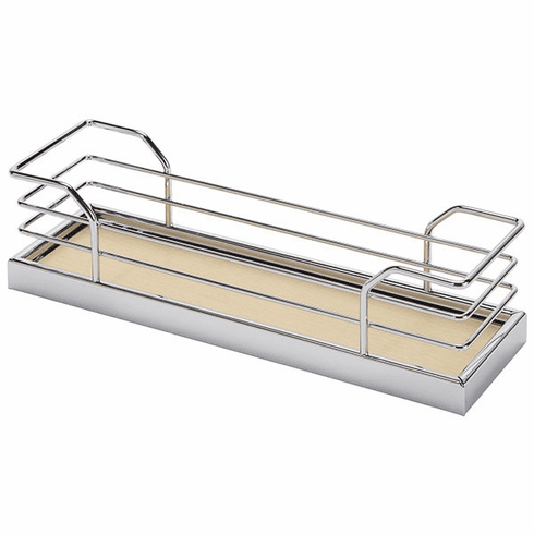 Hafele Tray Set, for Spice Rack, Chrome/maple, width 3", Item# 543.34.151, 54334151, 543-34-151