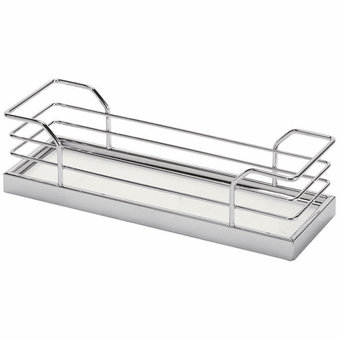 Hafele Tray Set, for Spice Rack, Chrome/white, width 3", Item# 543.34.251, 54334251, 543-34-251