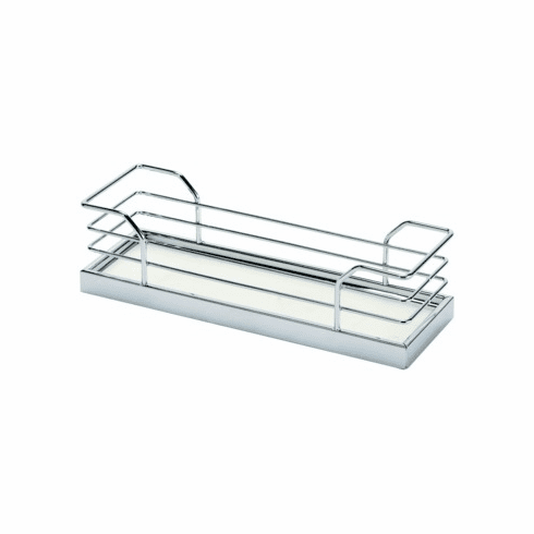 Hafele Tray Set, for Spice Rack, Chrome/white, width 5", Item# 543.34.252, 54334252, 543-34-252