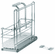 Hafele Storage Unit Pull-Out, Portero, 1 removeable basket; chrome, Item# 545.48.260, 54548260, 545-48-260