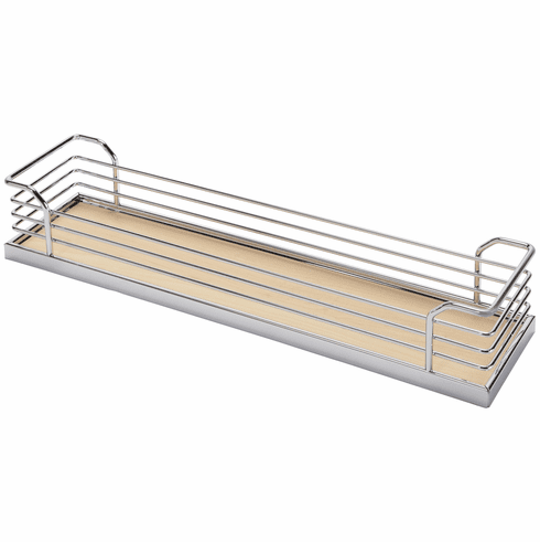 Hafele Storage Tray, Arena Plus, for 88 lbs. Weight Capacity Pantry Pull-Out and Base and Corner Units, With non-slip effect, Chrome/maple, width: 160 mm (6 1/4"), Item# 545.60.176, 54560176, 545-60-176