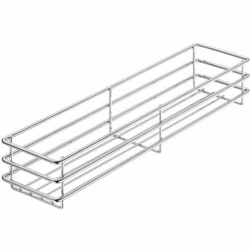 Hafele Storage Basket, for 88 lbs. Weight Capacity Pantry Pull-Out and Base Pull-Out, Chrome, width: 160 mm (6 1/4"), Item# 545.60.217, 54560217, 545-60-217