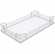 Hafele Storage Tray, Arena Plus, for 88 lbs. Weight Capacity Pantry Pull-Out and Base and Corner Units, With non-slip effect, Chrome/white, depth: 295 mm (11 5/8"), Item# 545.60.278, 54560278, 545-60-278