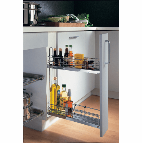 Hafele Base Pull-Out, 2-Tier, 45°, 2 tiers with 2 separators, Right swing, Item# 545.61.249, 54561249, 545-61-249