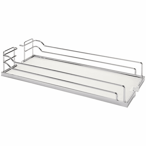 Hafele Tray Set, Dispensa, For Pantry Pull-Out & Base Pull-Out II, Chrome/white, width 8", 2 trays, Item# 546.63.212, 54663212, 546-63-212