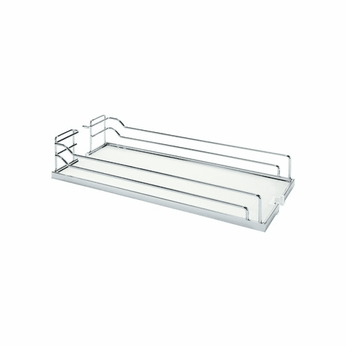 Hafele Tray Set, Dispensa, For Pantry Pull-Out & Base Pull-Out II, Chrome/white, width 10", 2 trays, Item# 546.63.232, 54663232, 546-63-232