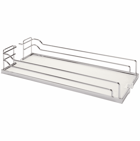 Hafele Tray Set, Dispensa, For Pantry Pull-Out & Base Pull-Out II, Chrome/White, width 5", 2 trays, Item# 546.63.261, 54663261, 546-63-261