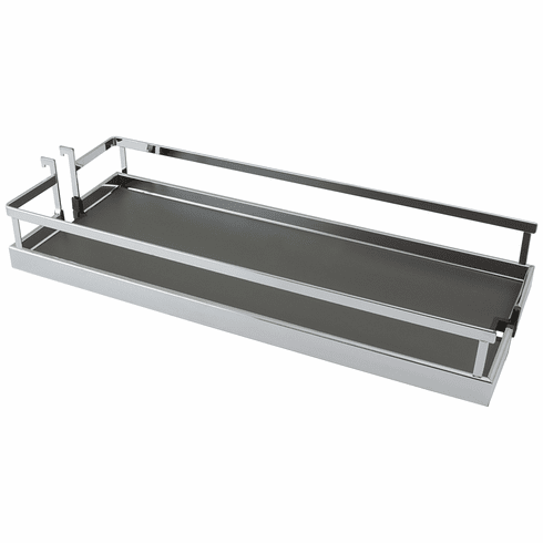 Hafele Tray Set, Dispensa, For Pantry Pull-Out & Base Pull-Out II, Chrome/Anthracite, width 8", 2 trays, Item# 546.63.580, 54663580, 546-63-580