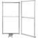 Hafele Tandem Chef's Pantry, for 46" Cabinet Frame, Silver, width 21", Item# 546.64.913, 54664913, 546-64-913