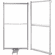 Hafele Tandem Chef's Pantry, for 46" Cabinet Frame, Silver, width 21", Item# 546.64.913, 54664913, 546-64-913
